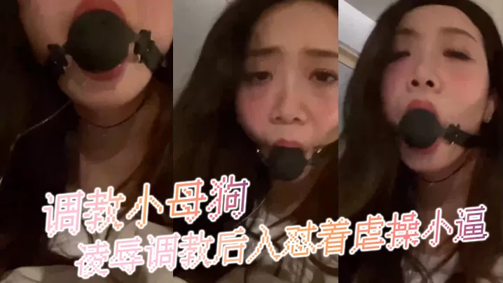 调教小母狗,凌辱调教后入怼着虐操小逼